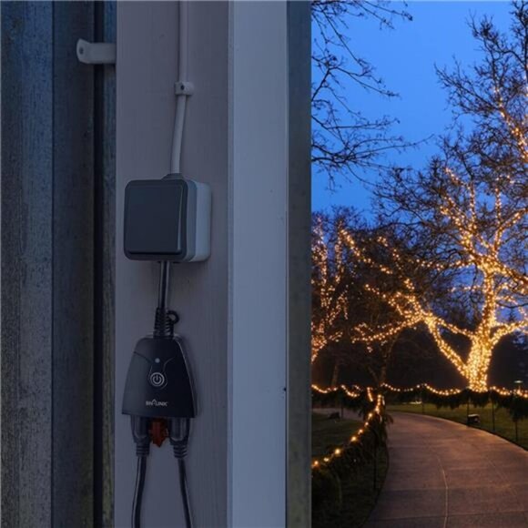 Outdoor Smart Dual Outlet, Heavy Duty Wi-Fi Plug, Independent Control Outlets - Picture 3 of 6